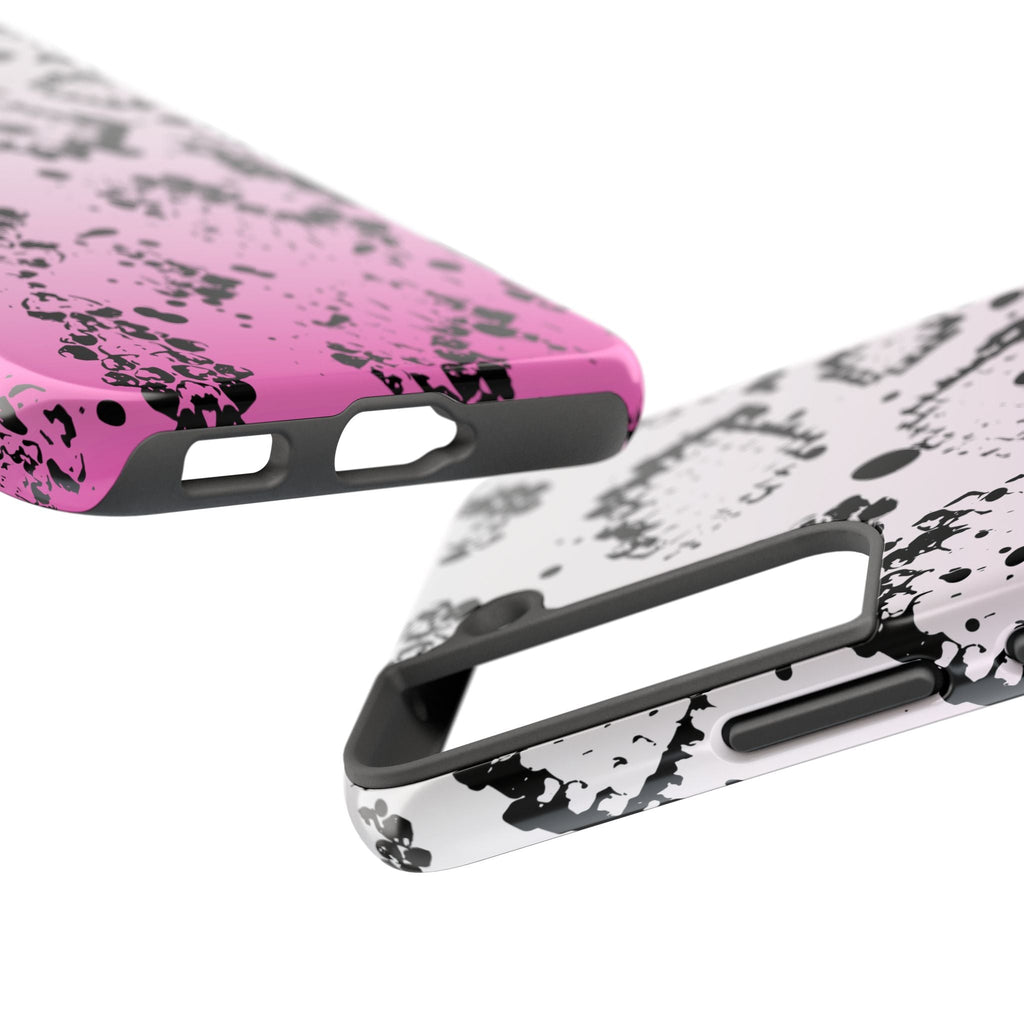 Durable iphone & Android Protection - Pink Ombre Snake Skin Tough Phone Case
