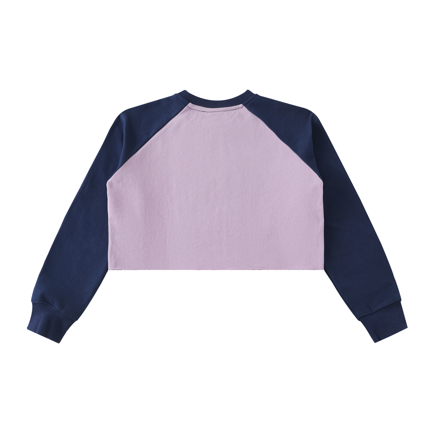 Women's Faith Based Apparel - Under Refuge - Raw-Hem Color-Block Raglan Crop Sweatshirt