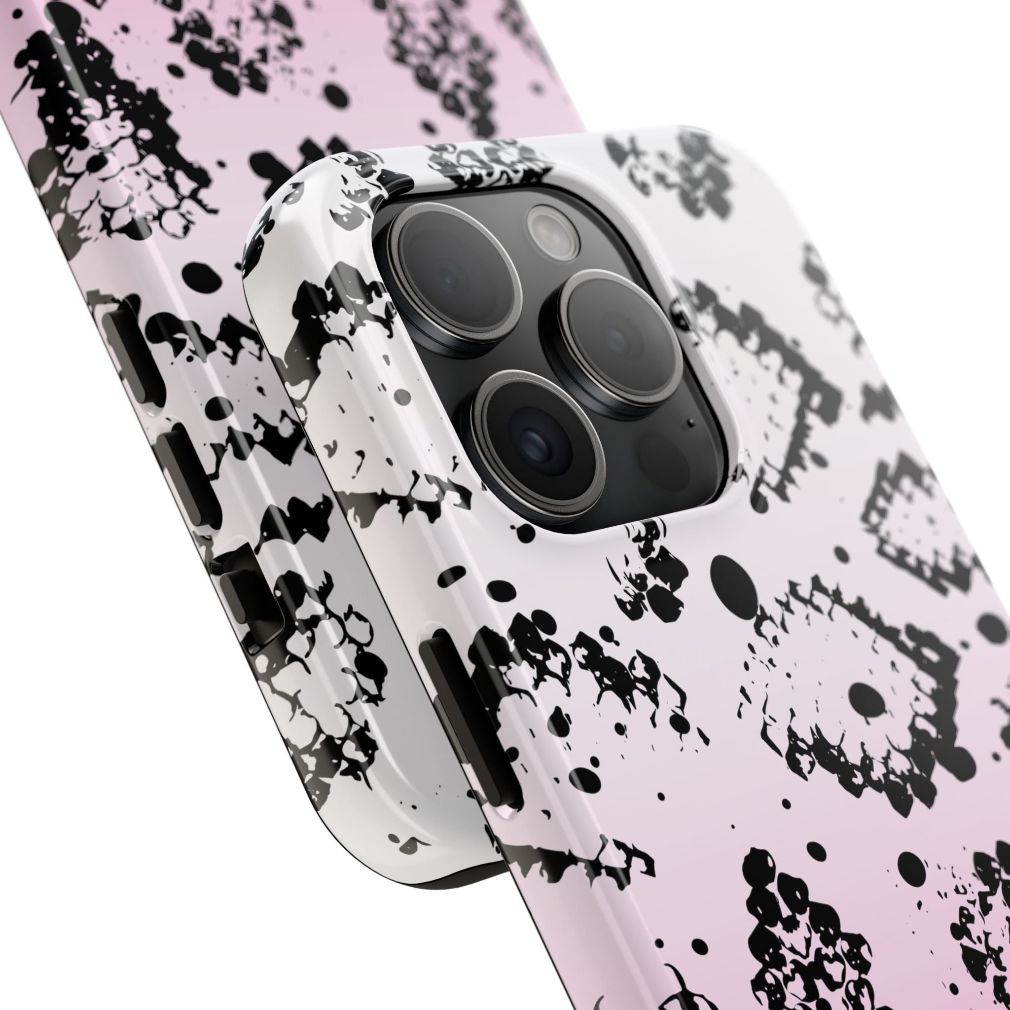 Durable iphone & Android Protection - Pink Ombre Snake Skin Tough Phone Case