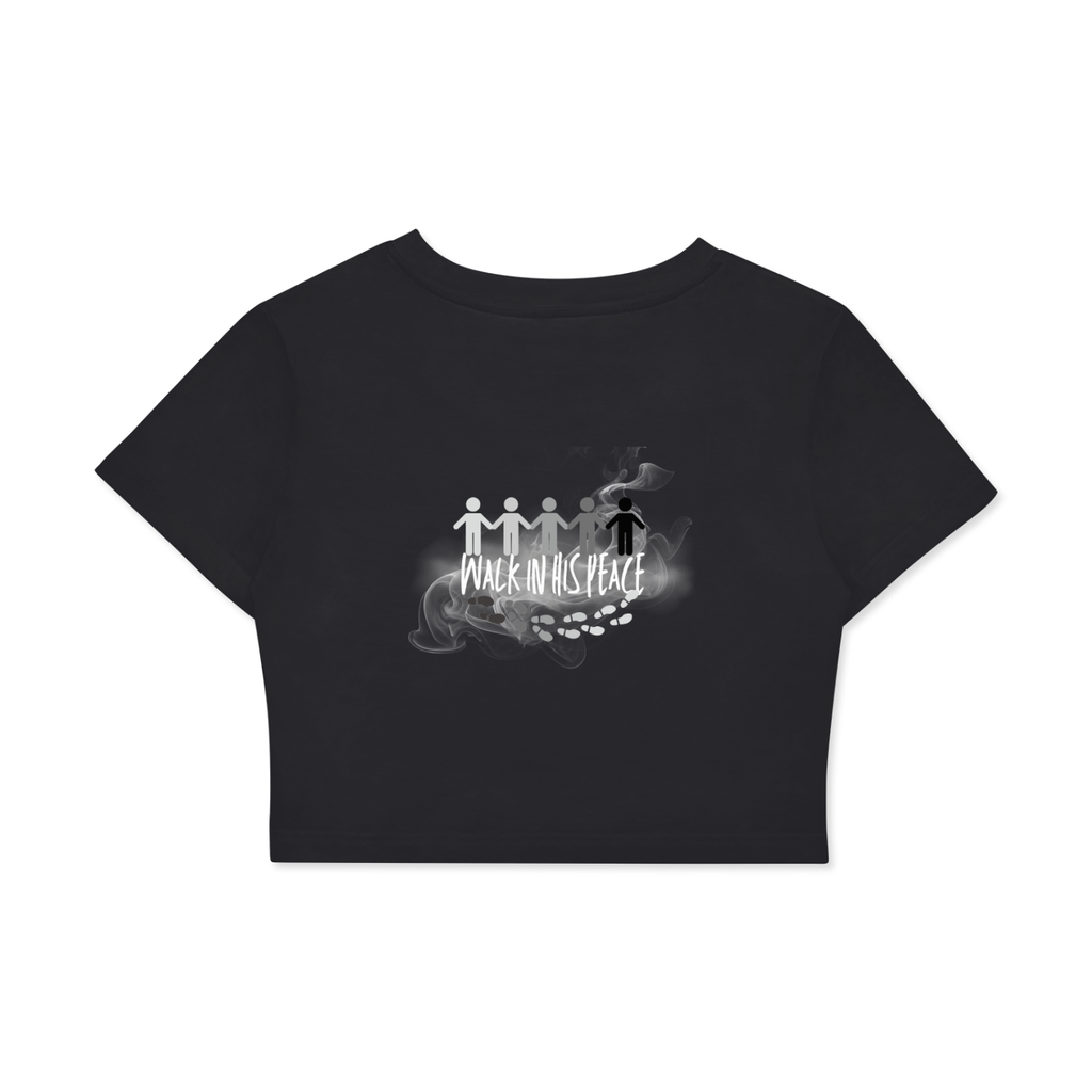 Womens' Faith Based Apparel - Colossians 3:15 - Fitted Crop Cotton T-Shirt