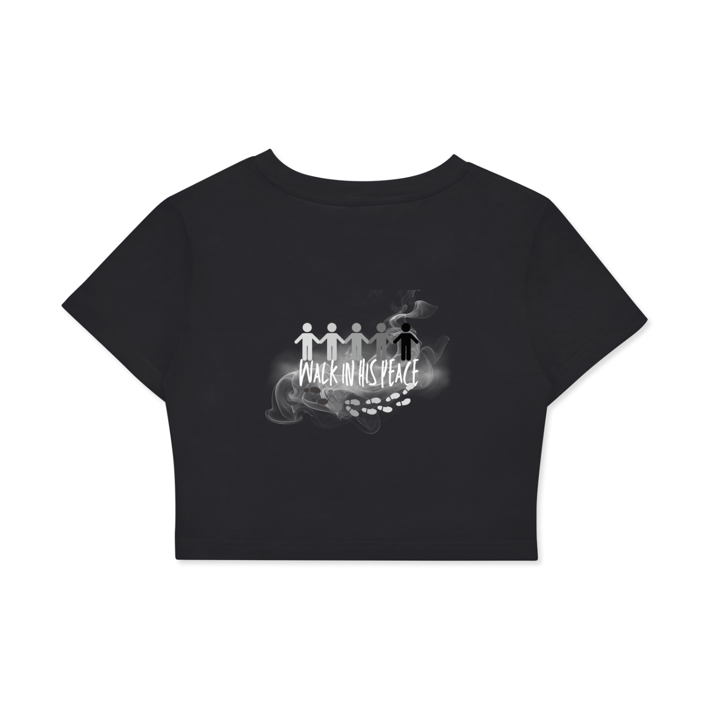 Womens' Faith Based Apparel - Colossians 3:15 - Fitted Crop Cotton T-Shirt