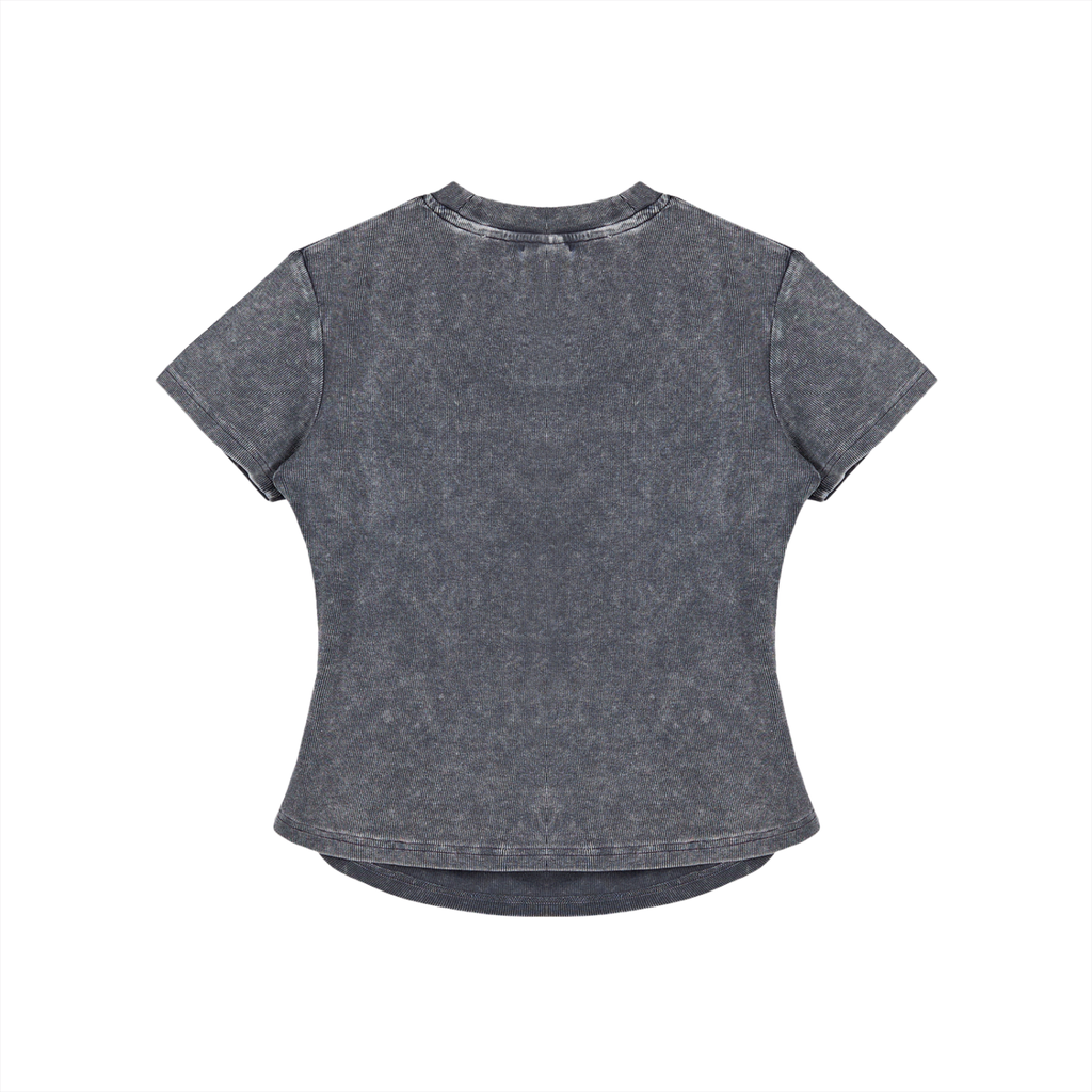 Women's Vintaged-Wash Bodycon Cotton T-Shirt - Faith Based Apparel - Wing T-Shirt