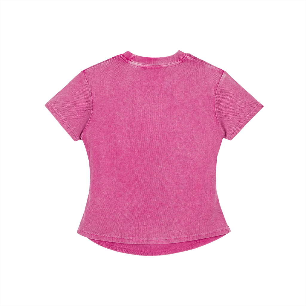 Women's Vintaged-Wash Bodycon Cotton T-Shirt - Faith Based Apparel - Wing T-Shirt