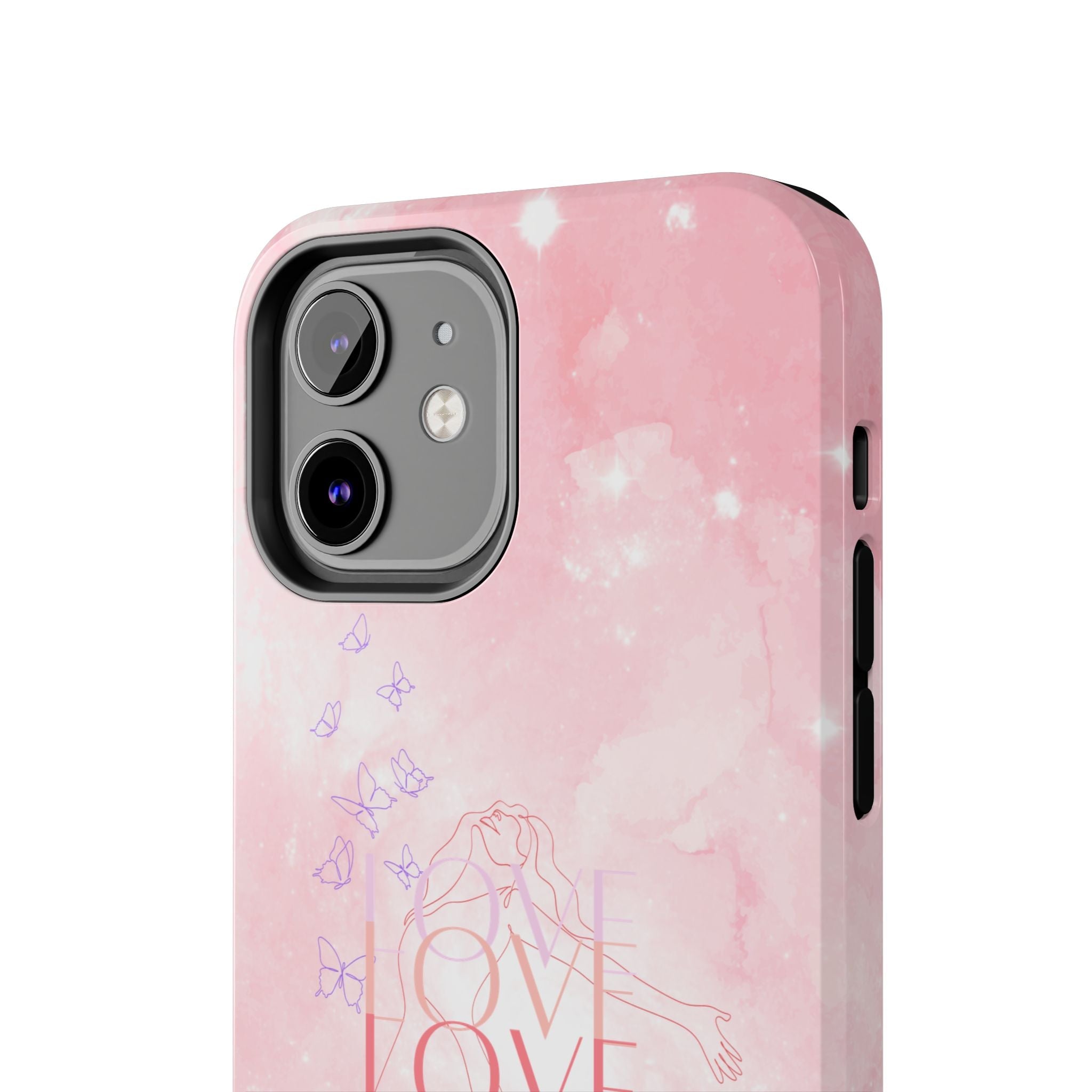 Durable Iphone & Android Protection - Pink Love Galaxy Tough Phone Case
