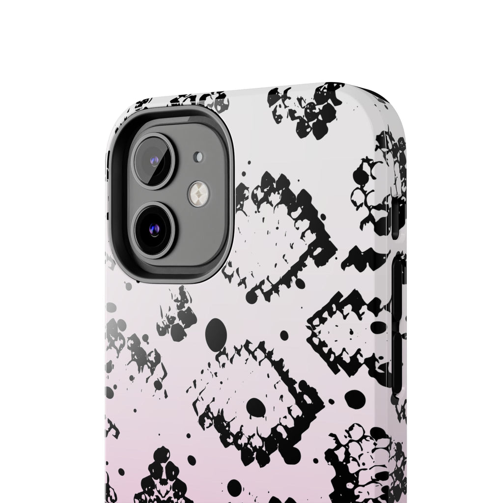 Durable iphone & Android Protection - Pink Ombre Snake Skin Tough Phone Case