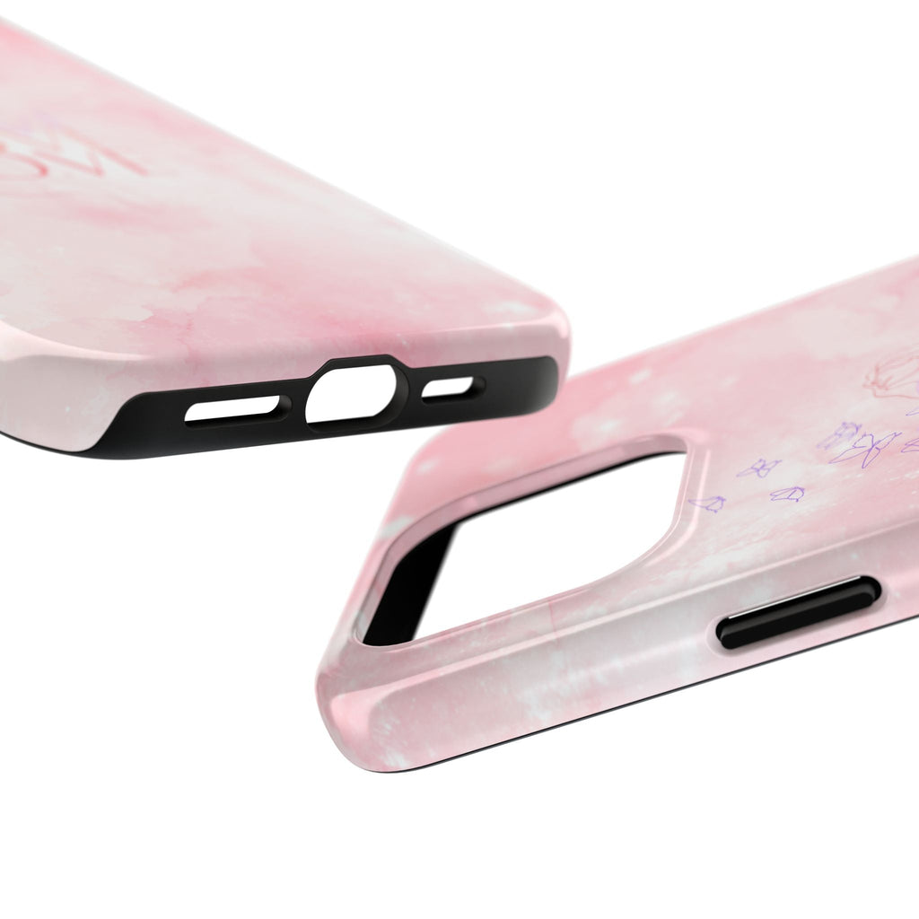 Durable Iphone & Android Protection - Pink Love Galaxy Tough Phone Case