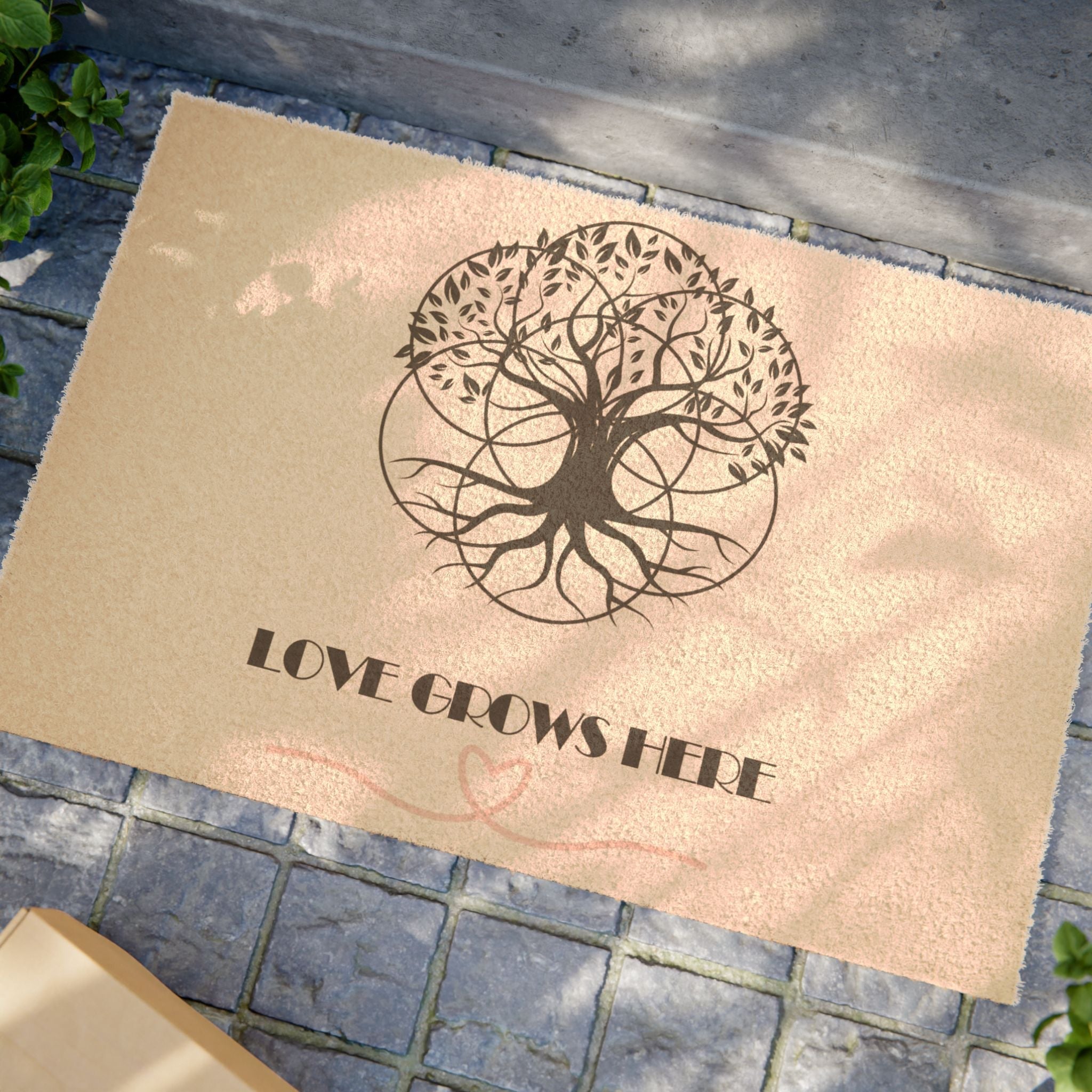 Love Grows Here - Tree Of Life Doormat - Flower of Life Doormat - Home Collective
