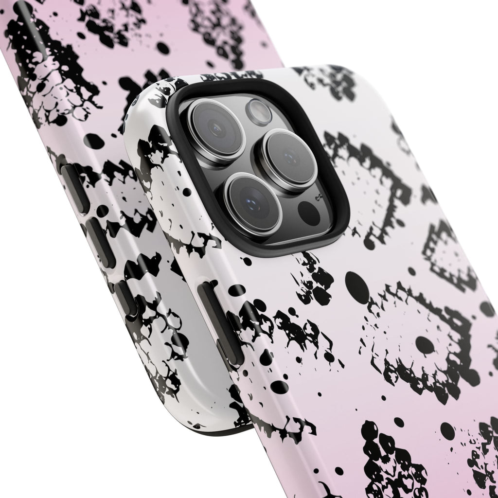 Durable iphone & Android Protection - Pink Ombre Snake Skin Tough Phone Case