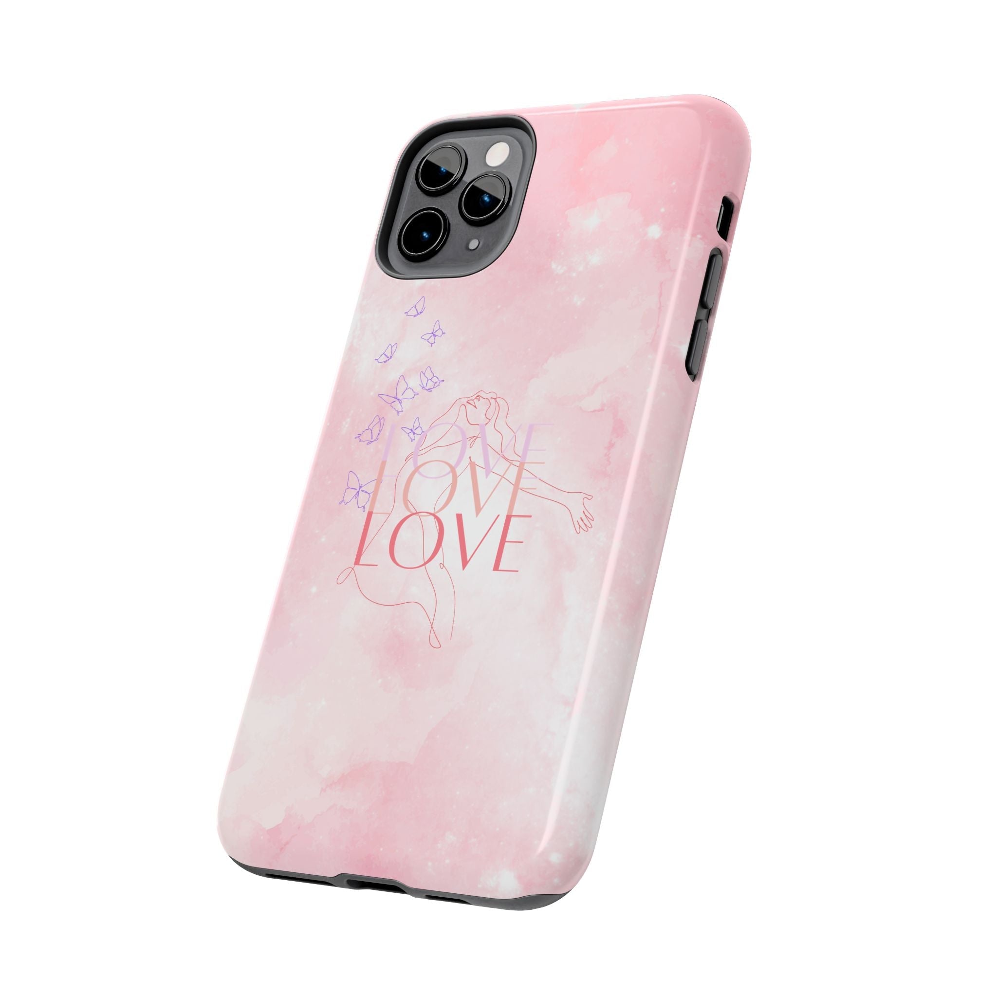 Durable Iphone & Android Protection - Pink Love Galaxy Tough Phone Case