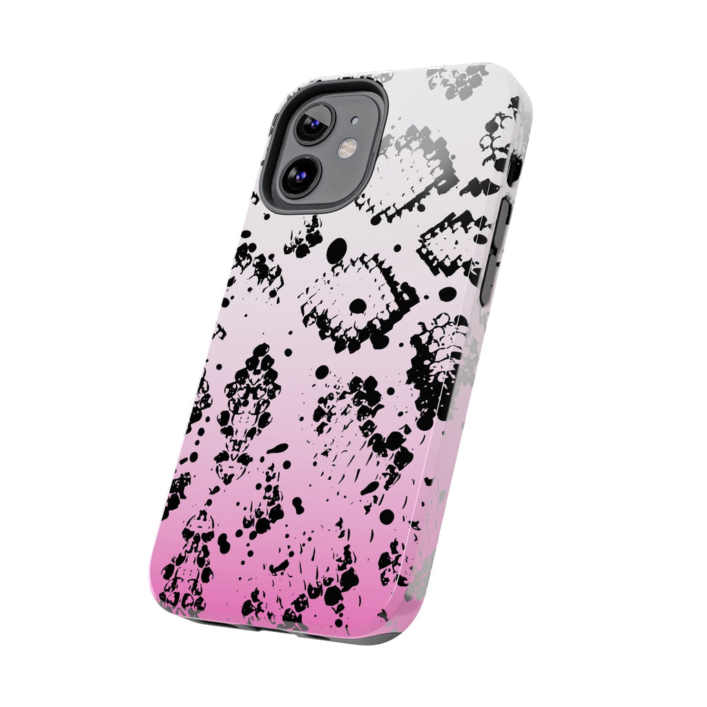 Durable iphone & Android Protection - Pink Ombre Snake Skin Tough Phone Case