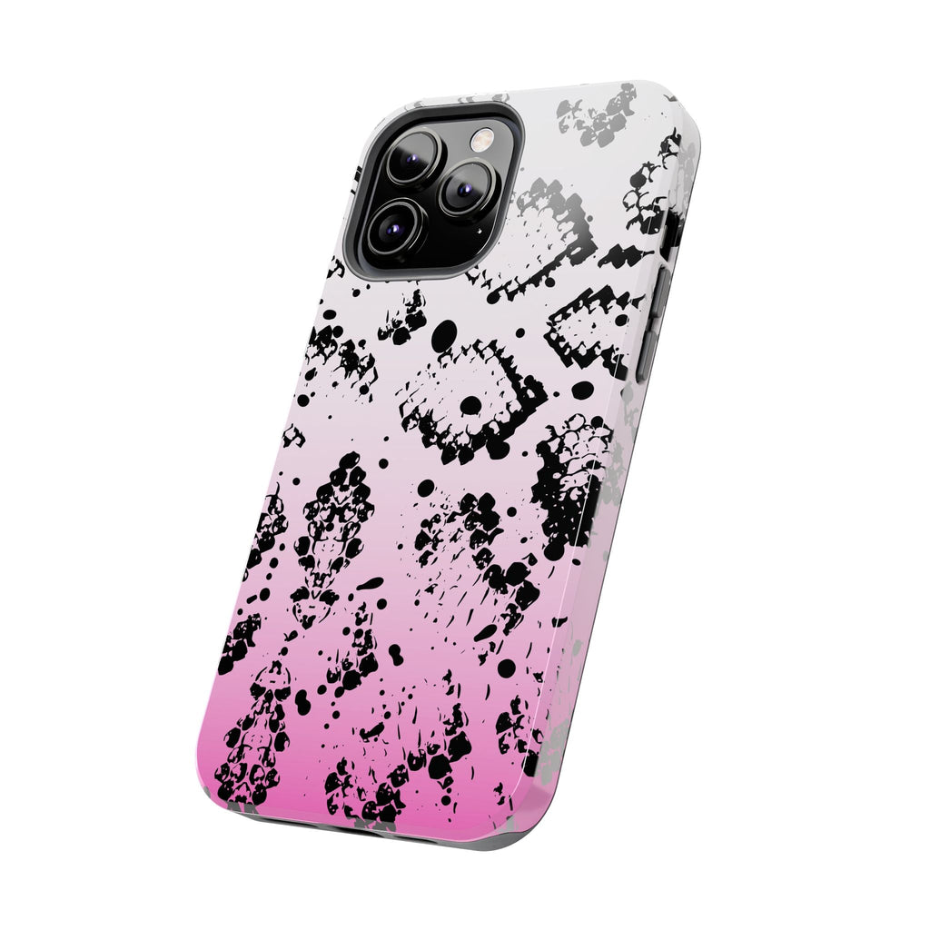 Durable iphone & Android Protection - Pink Ombre Snake Skin Tough Phone Case