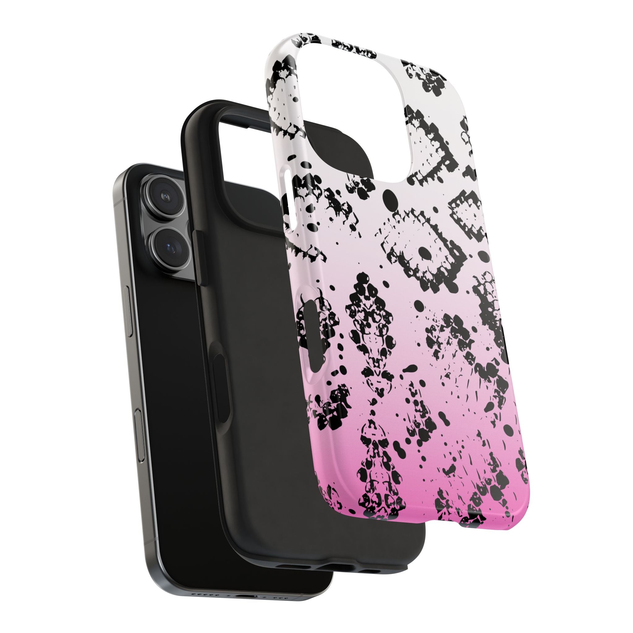 Durable iphone & Android Protection - Pink Ombre Snake Skin Tough Phone Case