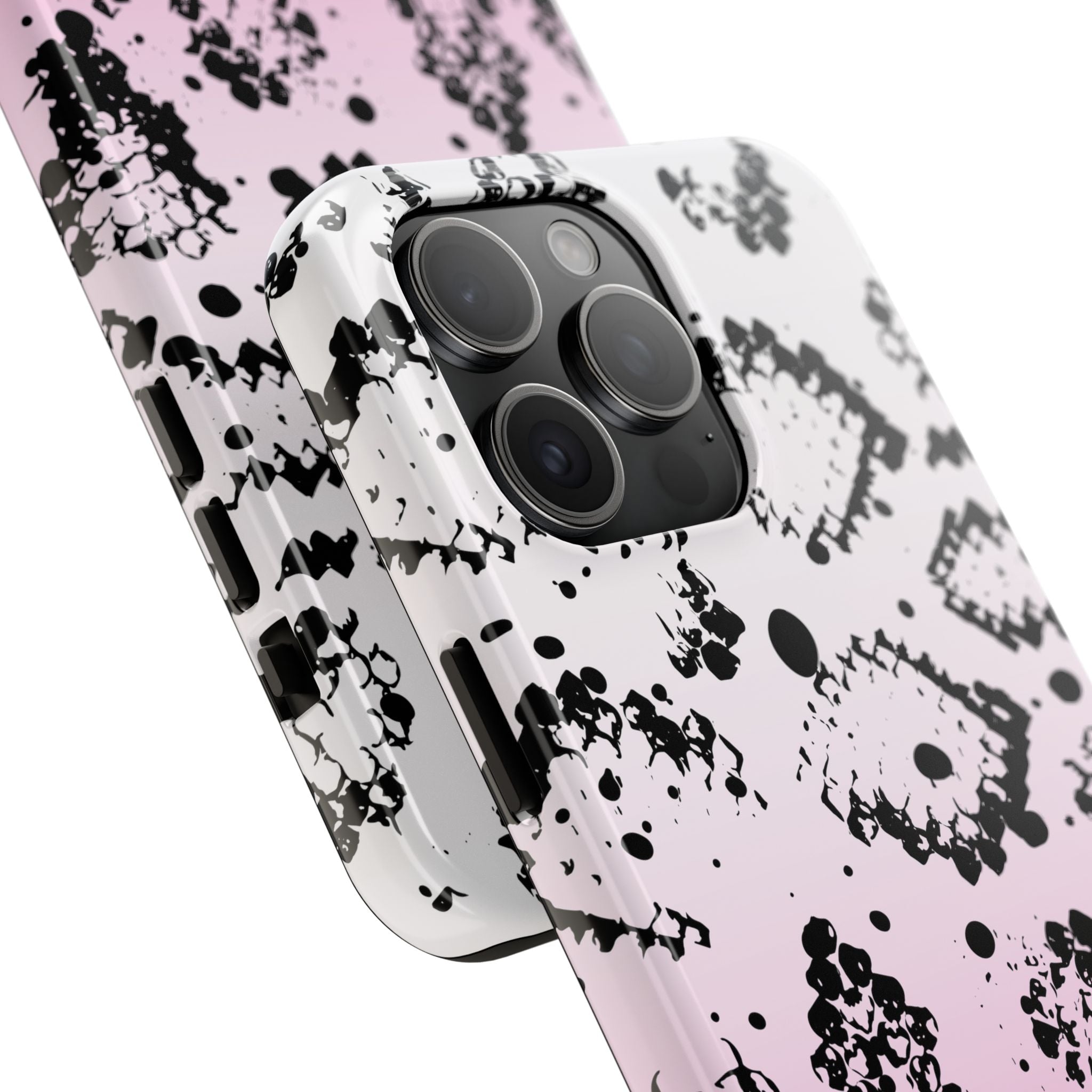 Durable iphone & Android Protection - Pink Ombre Snake Skin Tough Phone Case