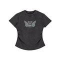 Women's Vintaged-Wash Bodycon Cotton T-Shirt - Faith Based Apparel - Wing T-Shirt