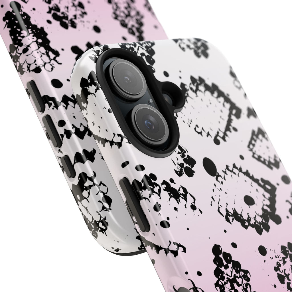 Durable iphone & Android Protection - Pink Ombre Snake Skin Tough Phone Case