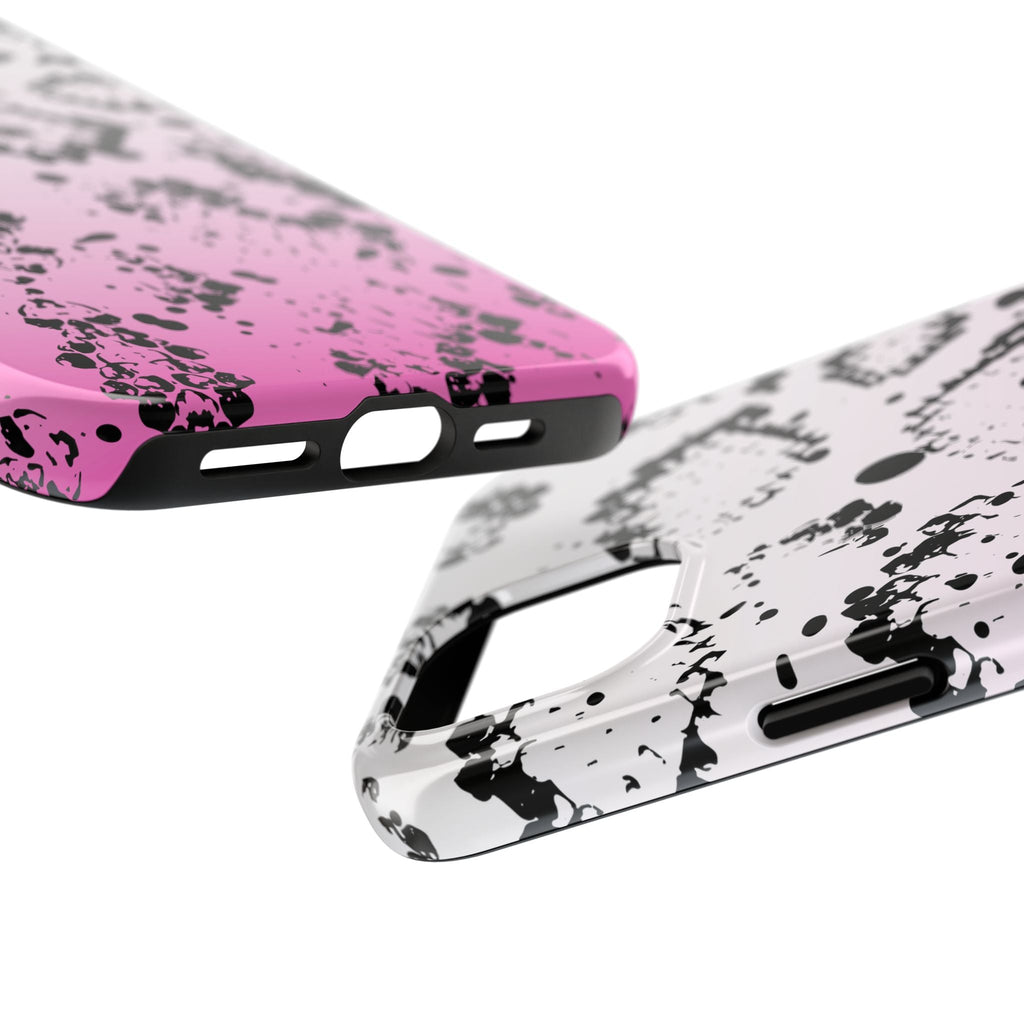 Durable iphone & Android Protection - Pink Ombre Snake Skin Tough Phone Case