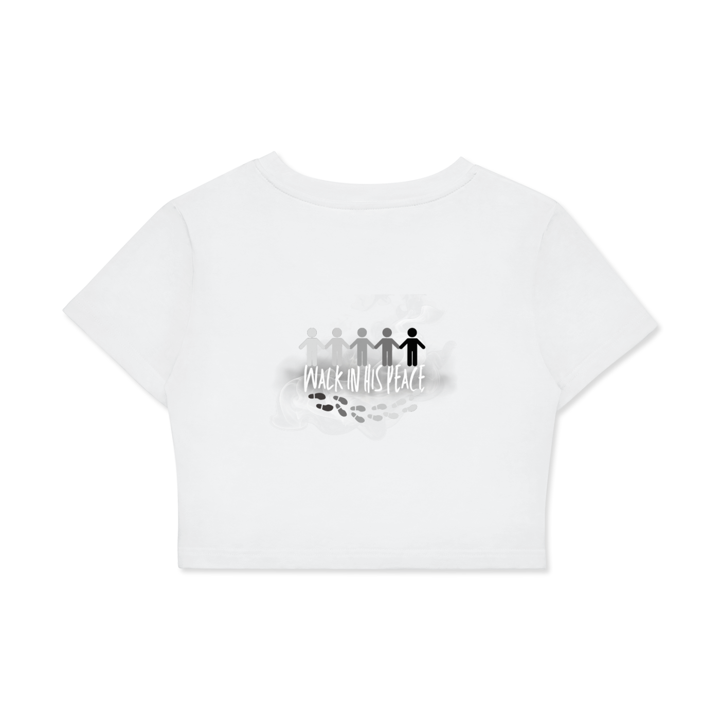 Womens' Faith Based Apparel - Colossians 3:15 - Fitted Crop Cotton T-Shirt