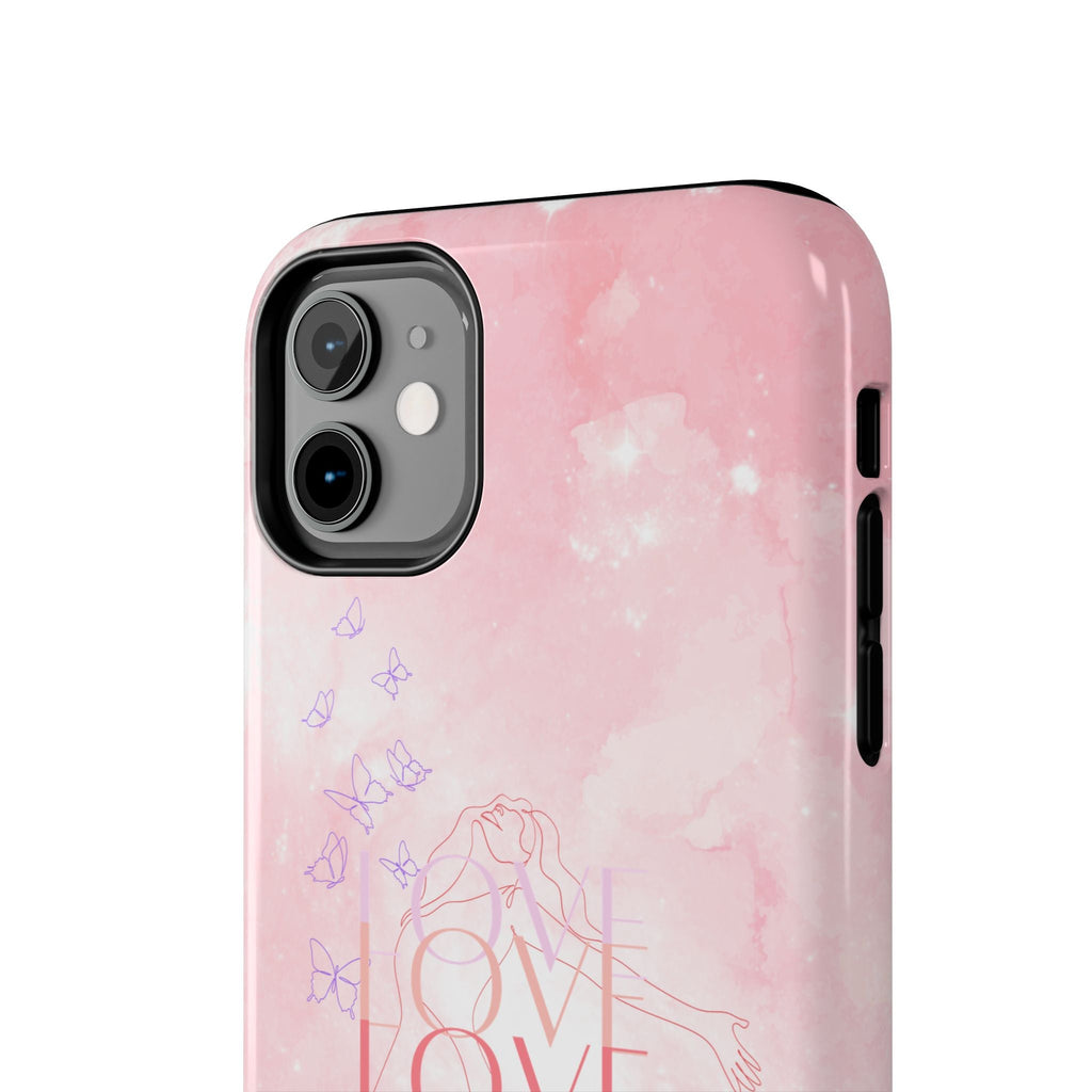 Durable Iphone & Android Protection - Pink Love Galaxy Tough Phone Case