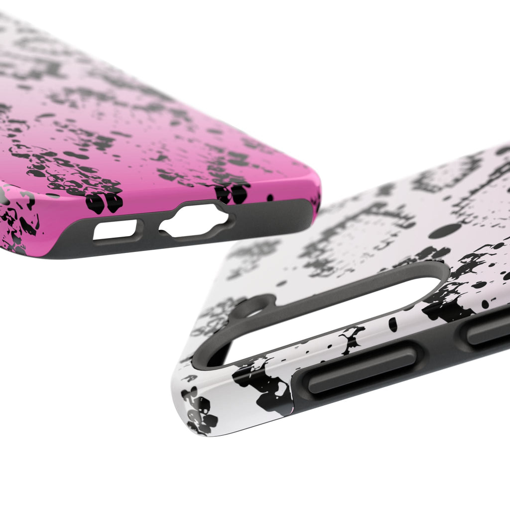 Durable iphone & Android Protection - Pink Ombre Snake Skin Tough Phone Case