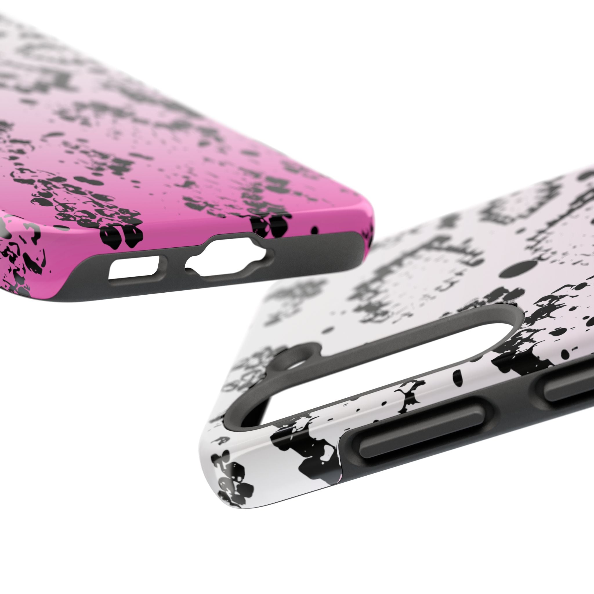Durable iphone & Android Protection - Pink Ombre Snake Skin Tough Phone Case
