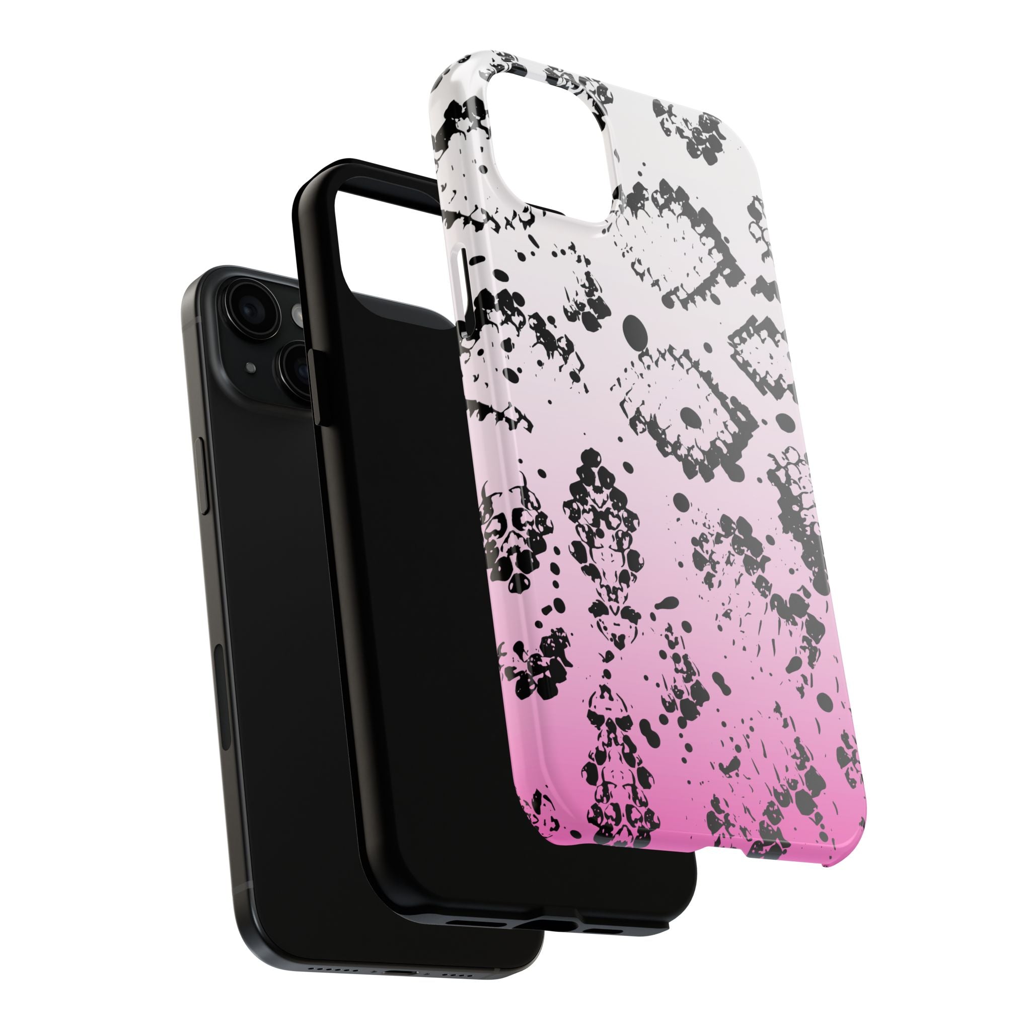 Durable iphone & Android Protection - Pink Ombre Snake Skin Tough Phone Case