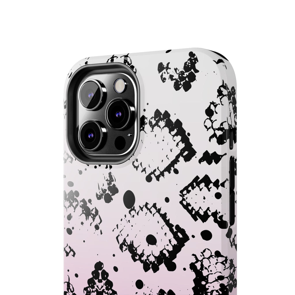 Durable iphone & Android Protection - Pink Ombre Snake Skin Tough Phone Case
