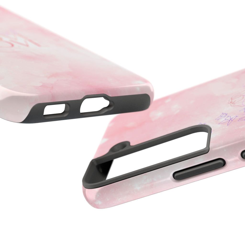 Durable Iphone & Android Protection - Pink Love Galaxy Tough Phone Case