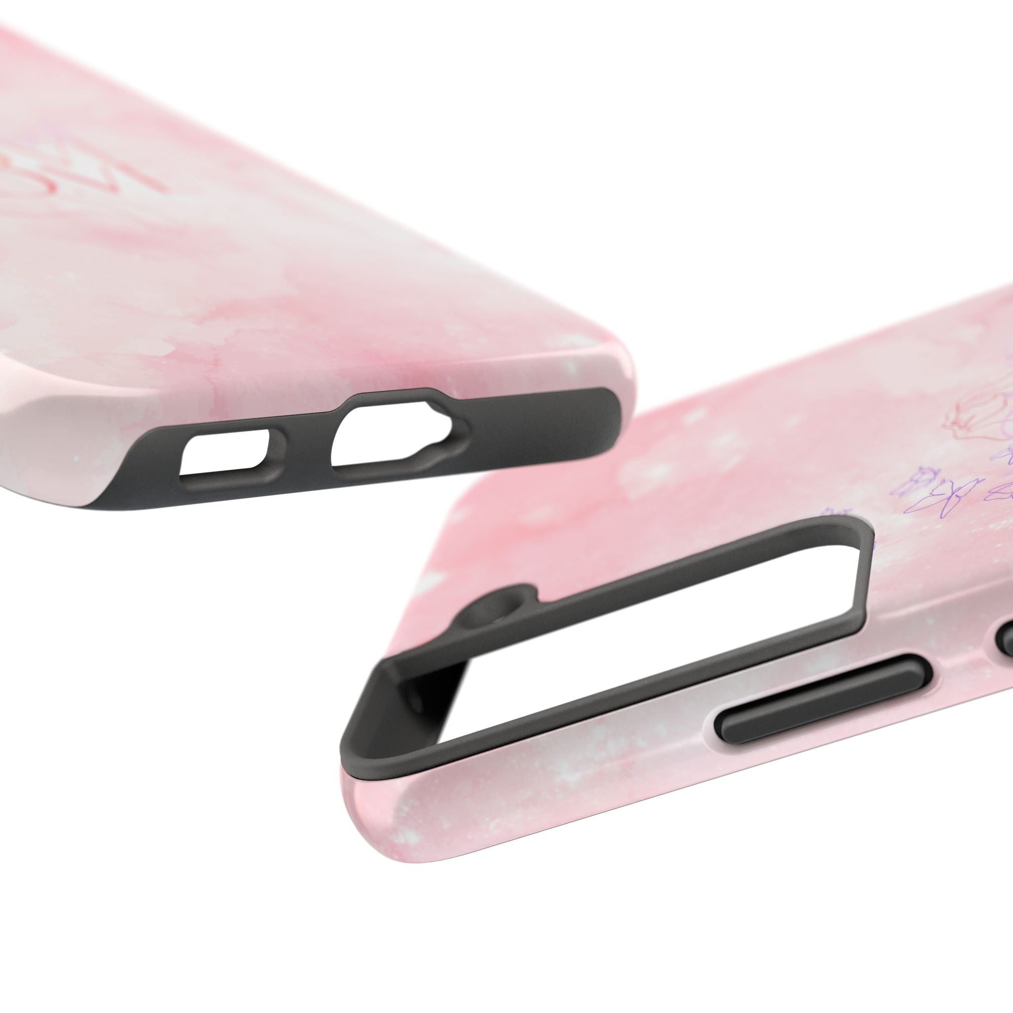 Durable Iphone & Android Protection - Pink Love Galaxy Tough Phone Case