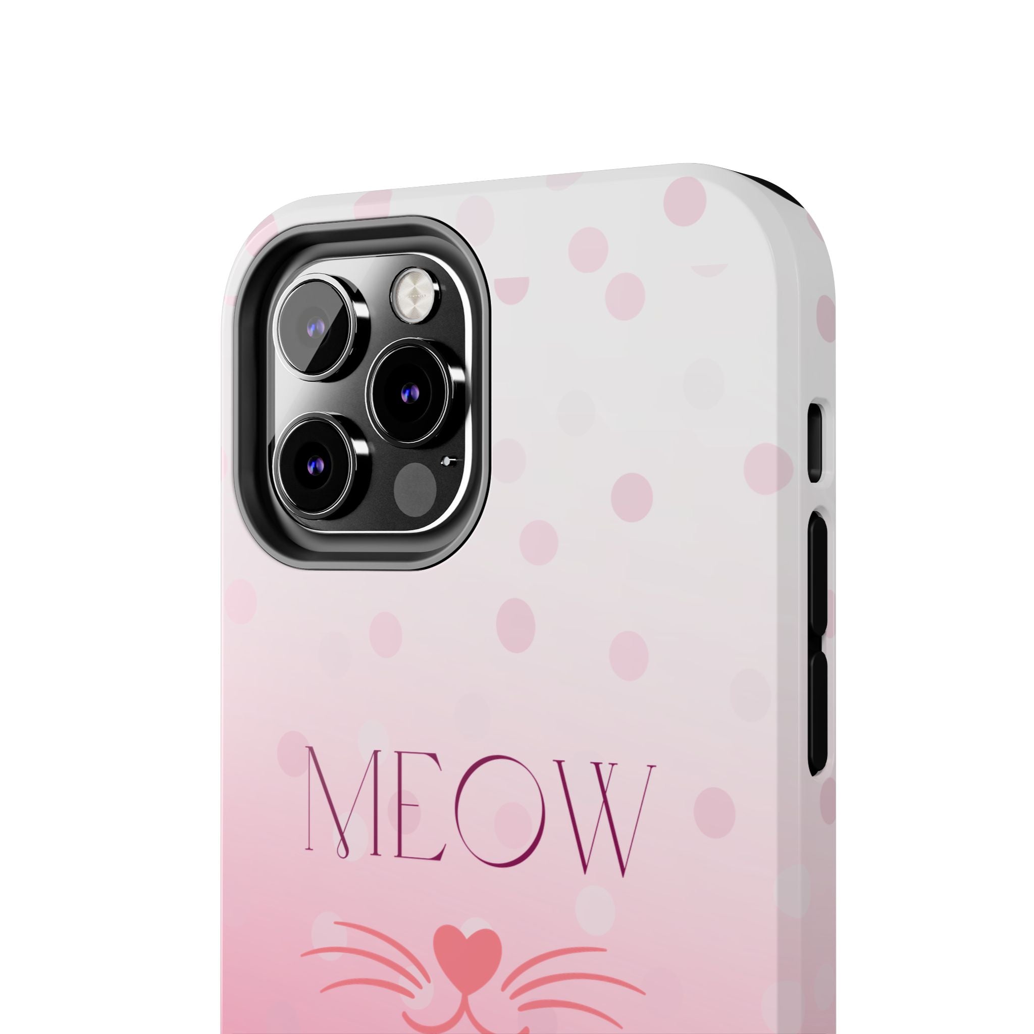 Durable iPhone & Android Protective Case - Cute Pink Cat Phone Case
