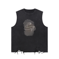 Faith Moves Muscle -Faith Based Apparel - Snow Washed Raw - Hem Tank Top