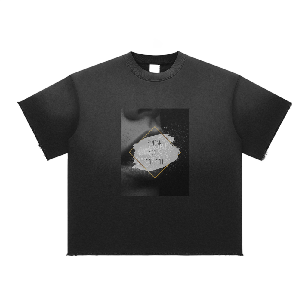 Fashion Apparel - Speak Your Truth - Unisex Sun Fade Raw Edge T-Shirt