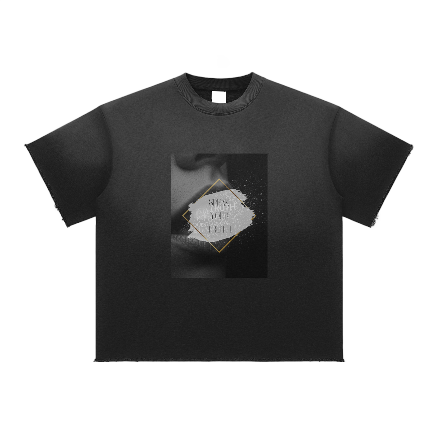 Fashion Apparel - Speak Your Truth - Unisex Sun Fade Raw Edge T-Shirt
