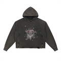 Unisex Vintage Washed Frayed-Hem Hoodie - Faith Based Apparel - Saved by Grace