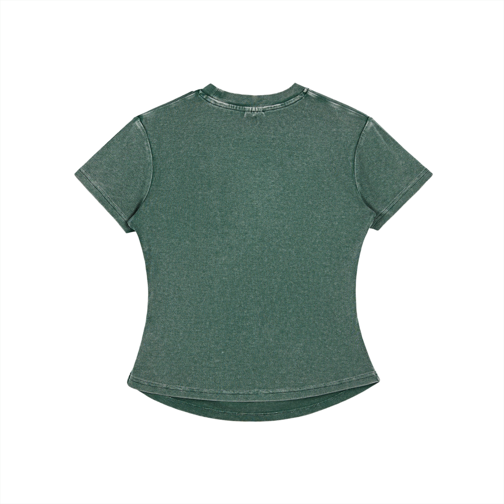 Women's Vintaged-Wash Bodycon Cotton T-Shirt - Faith Based Apparel - Wing T-Shirt