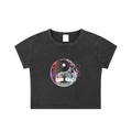 Womens' Fashion Apparel - Tree of Life YingYang Snow Washed Crop Top
