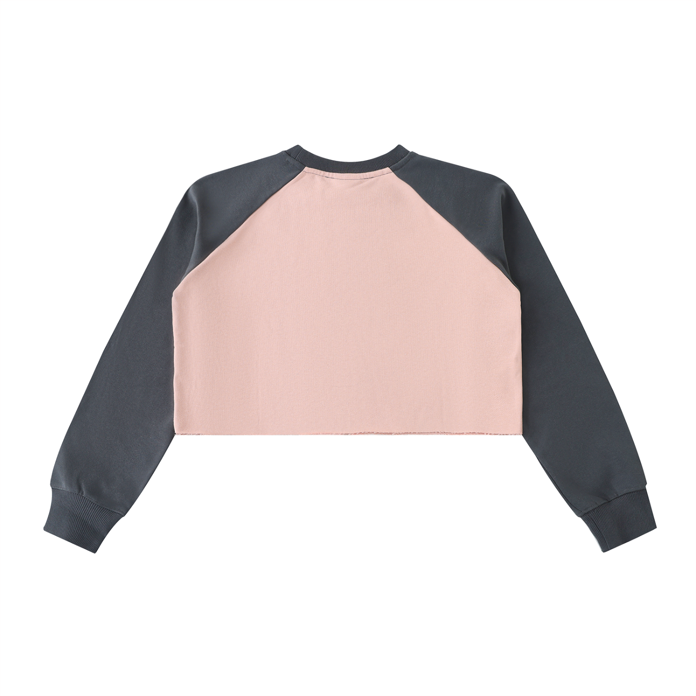 Child of God - Faith Based Apparel - Women's Raw-Hem Color-Block Raglan Crop Sweatshirt