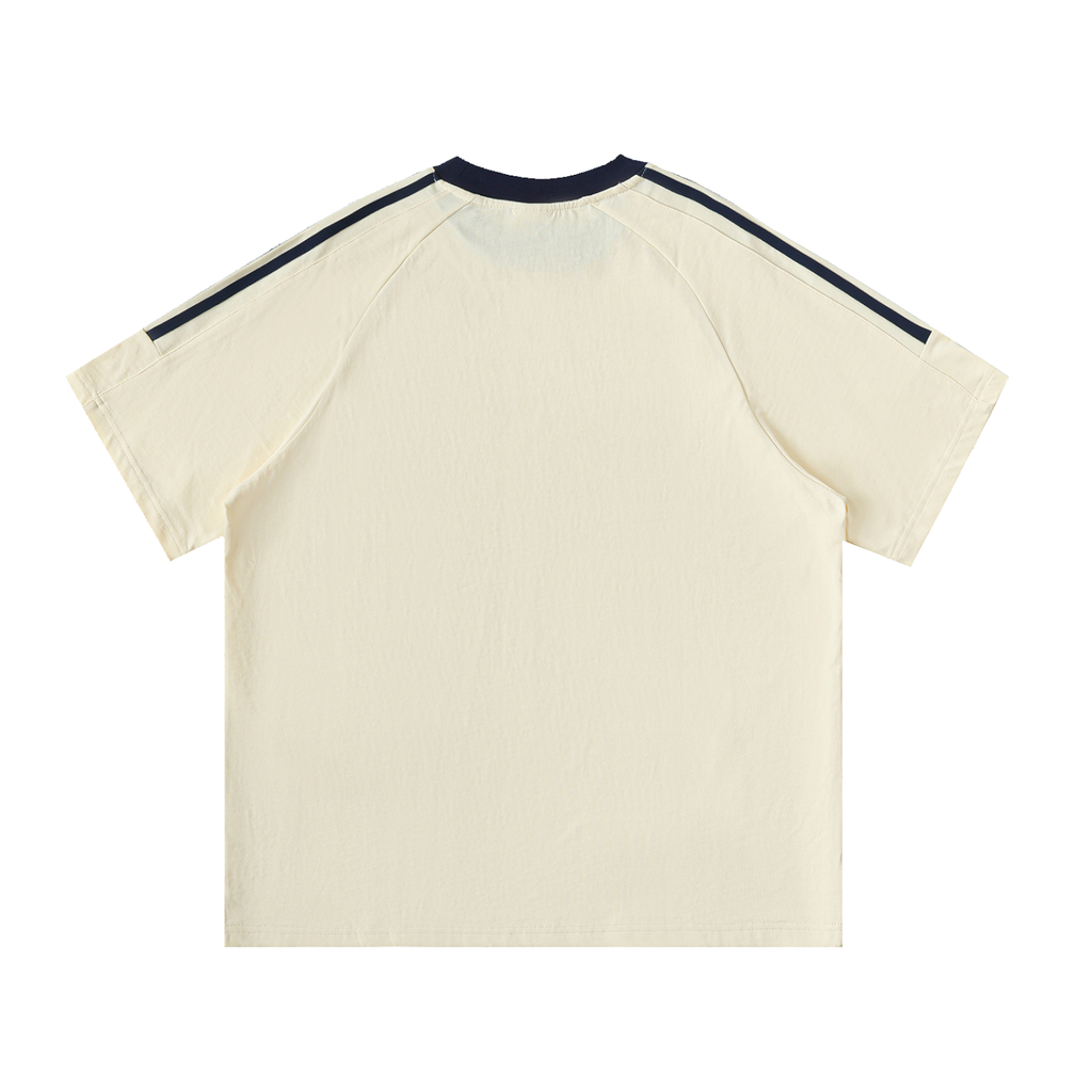 Faith Based Apparel - His Peace - Peace Collective - Male Contrast Tape Crewneck Cotton T-Shirt