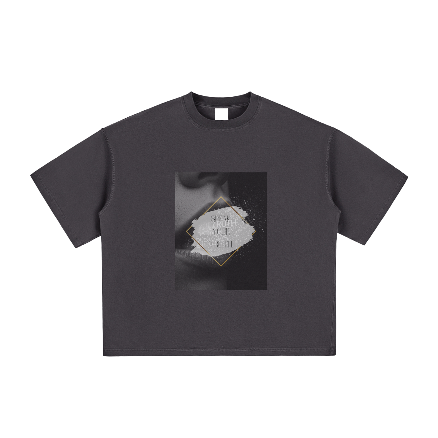 Speak Your Truth - Unisex Graphic T - Vintage Washed Boxy T-Shirt