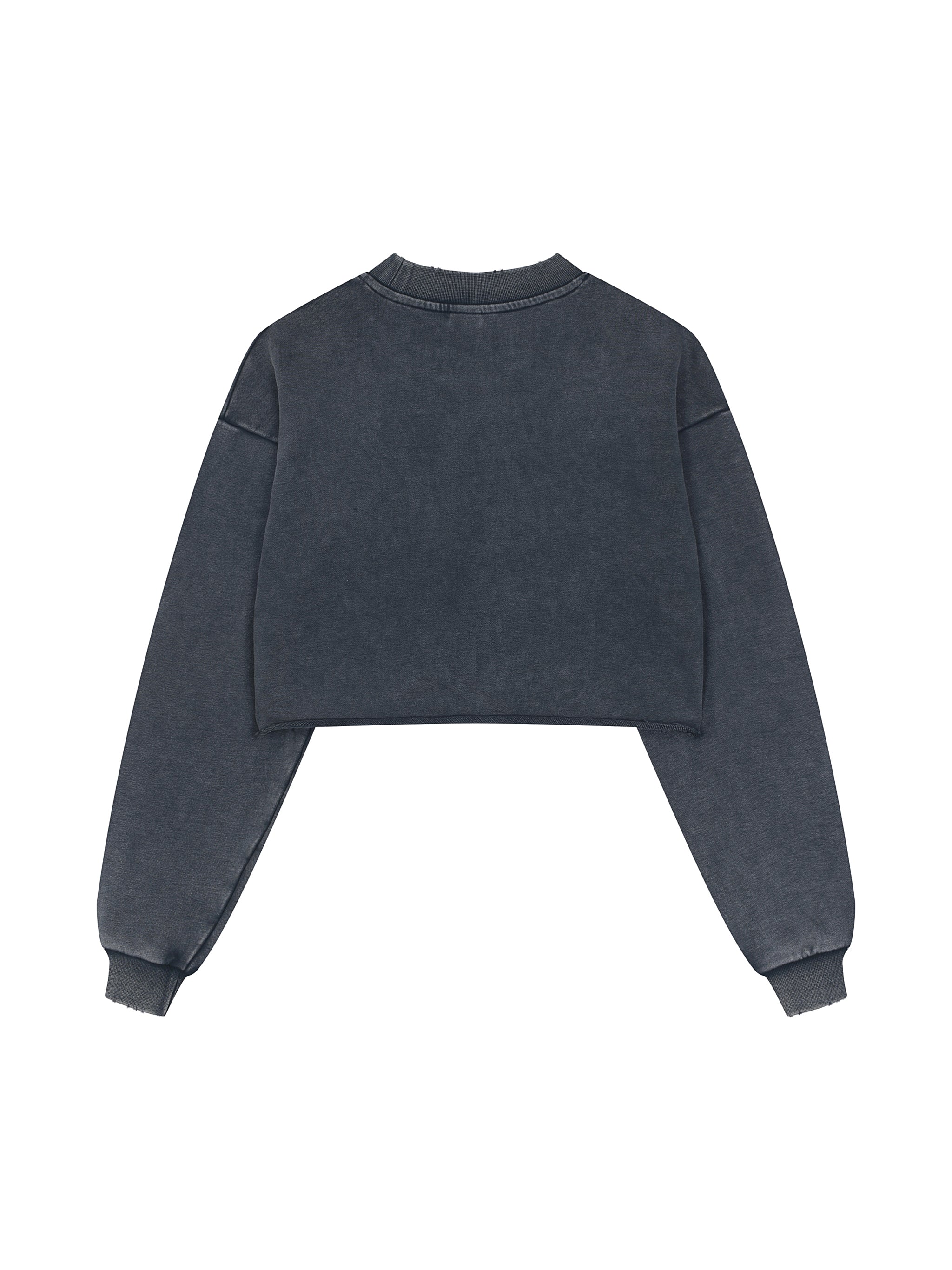 Charity for Peace Foundation - Peace Collective - Womens' Snow Washed Raw Edge Cropped Sweatshirt