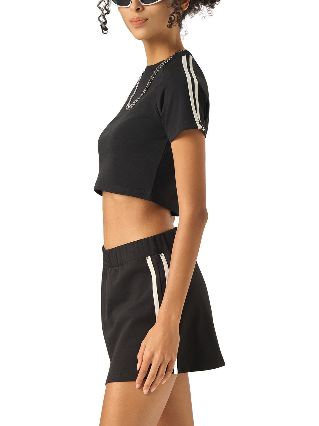Women's Fitness Apparel - Sweat Mode - Taped Cooling Performance Crop Top